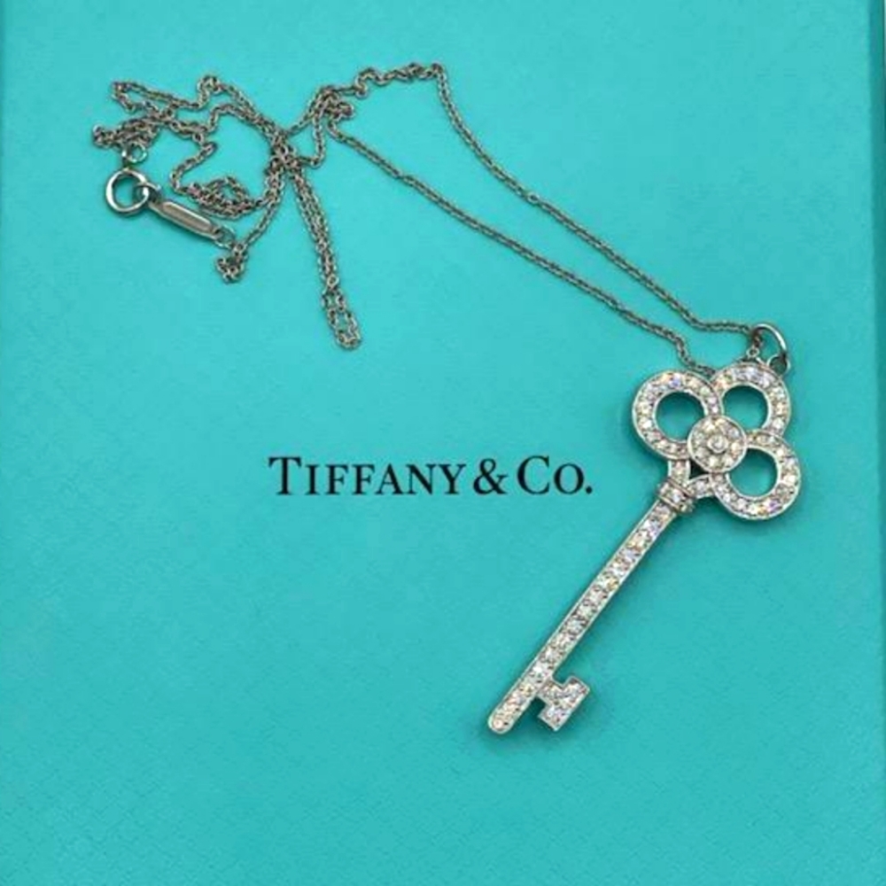 Tiffany & Co. Crown Key In Platinum & Diamonds